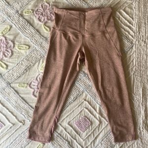 Zella Crop Live In High Waist Legging Blush Pink